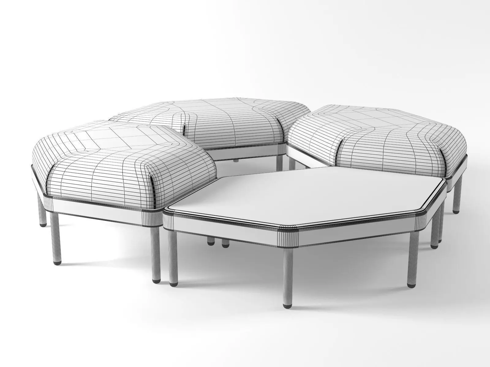 Mosaico coffee table blocks 3D model_13