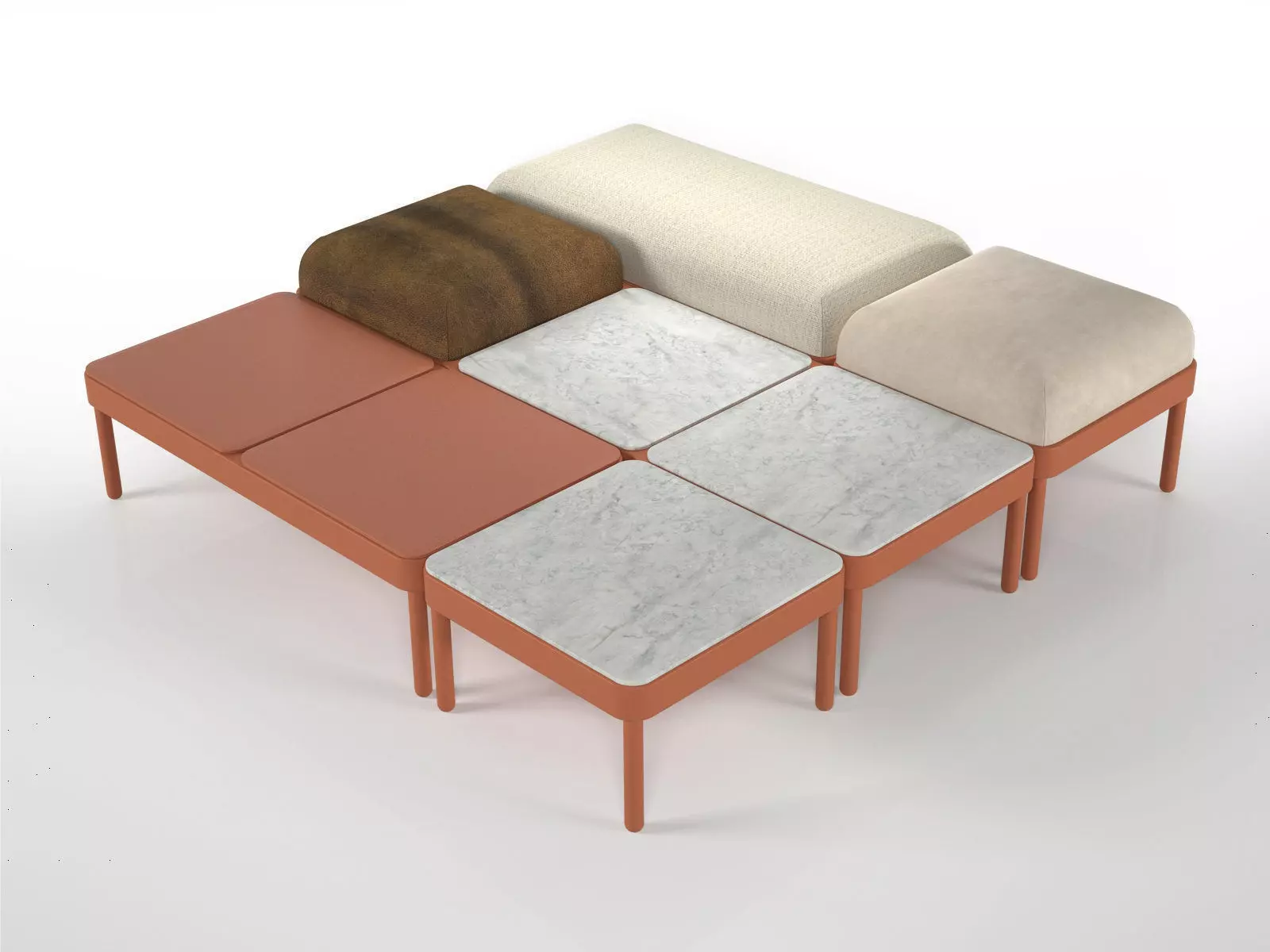 Mosaico coffee table blocks 3D model_4