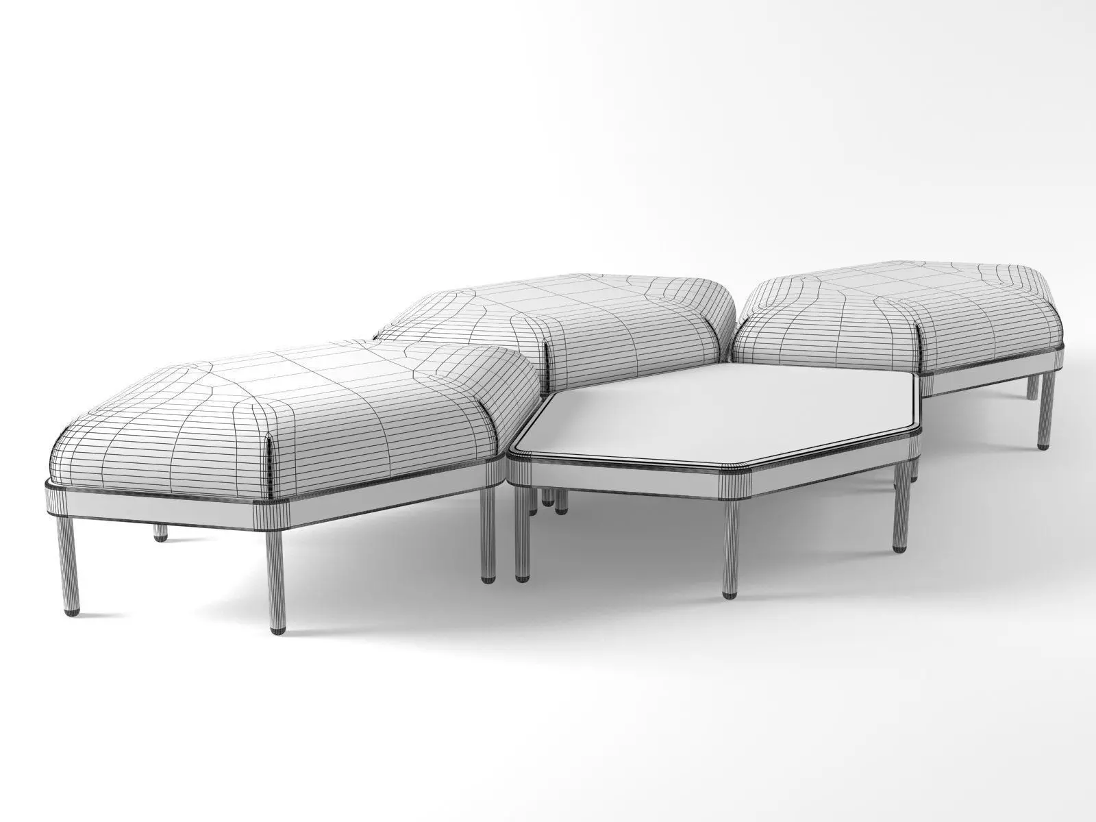 Mosaico coffee table blocks 3D model_14