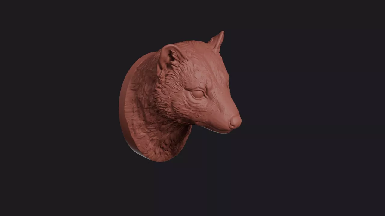 Quoll Head Bust Wall Mount 3D print model