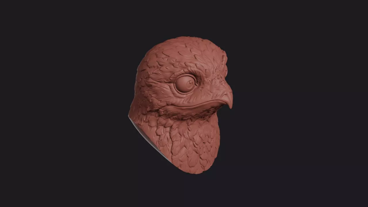 Potoo Head Bust Wall Mount 3D print model