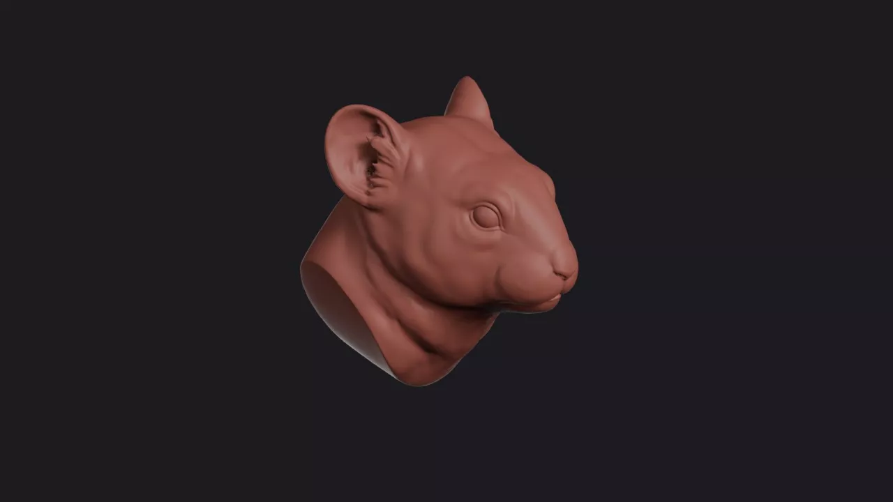 Pika Head Bust Wall Mount 3D print model