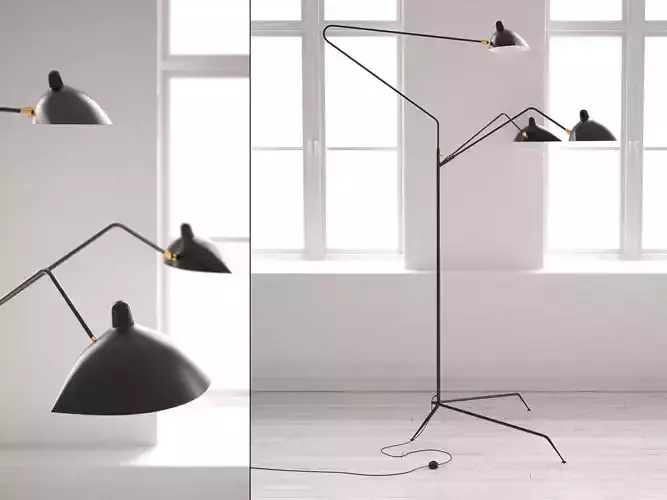Three Arm Floor Lamp