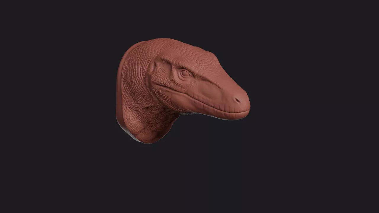 Mosasaurus Head Bust Wall Mount 3D print model