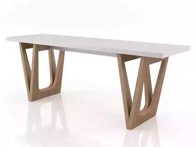 B2 modern console table Free 3D model