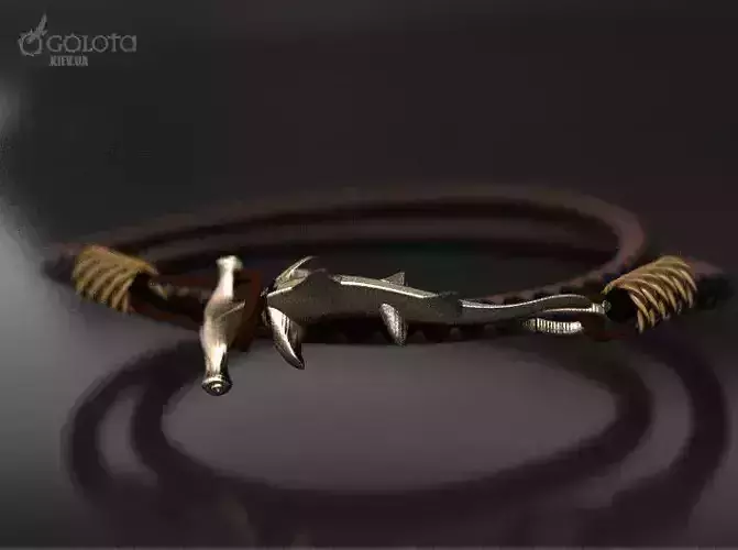 Hammerhead shark hook bracelet 3D print model