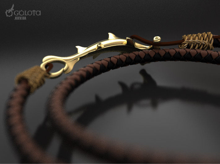 Hammerhead shark hook bracelet 3D print model_5