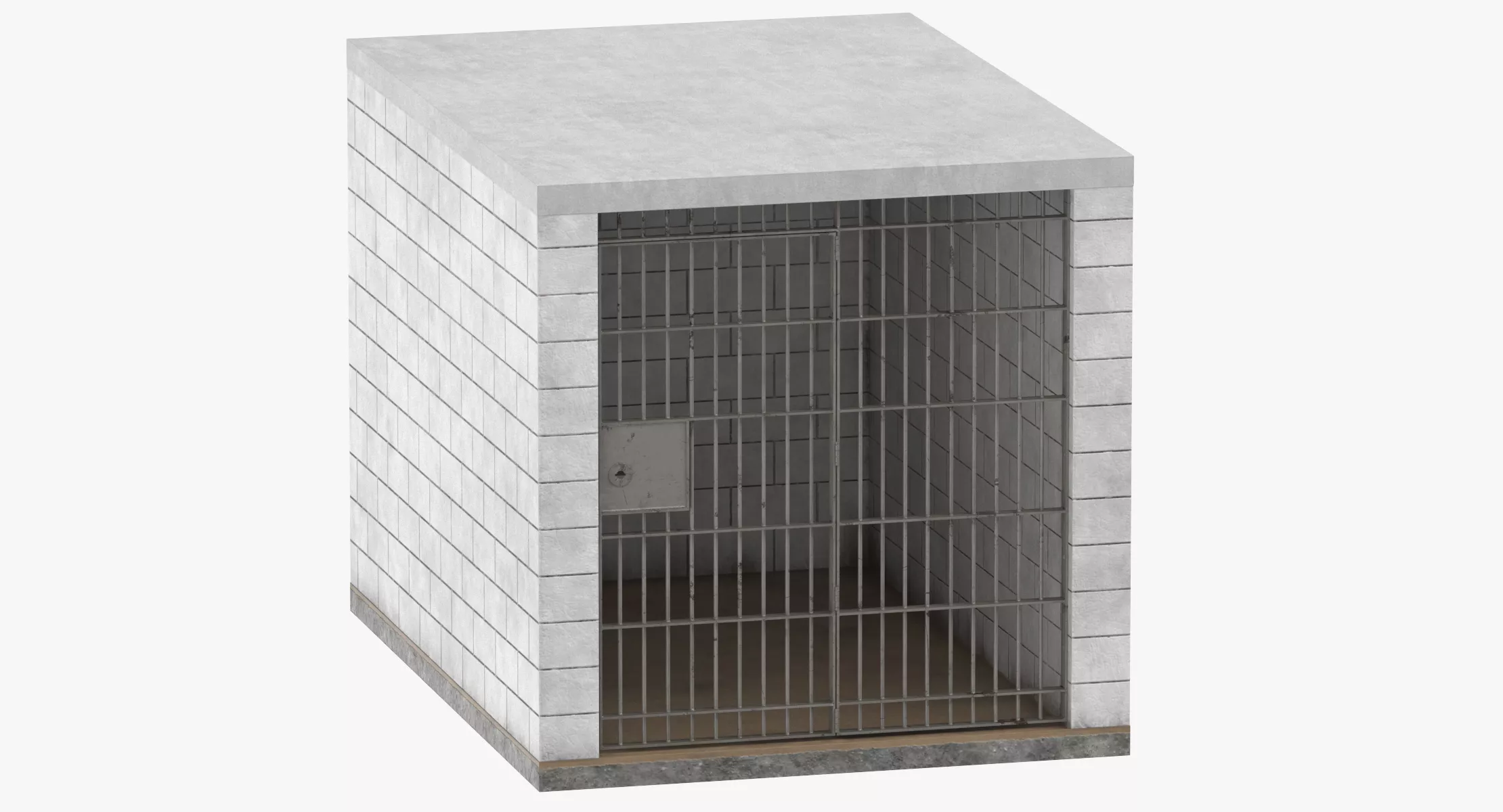 Empty Jail Cell 02 3D model