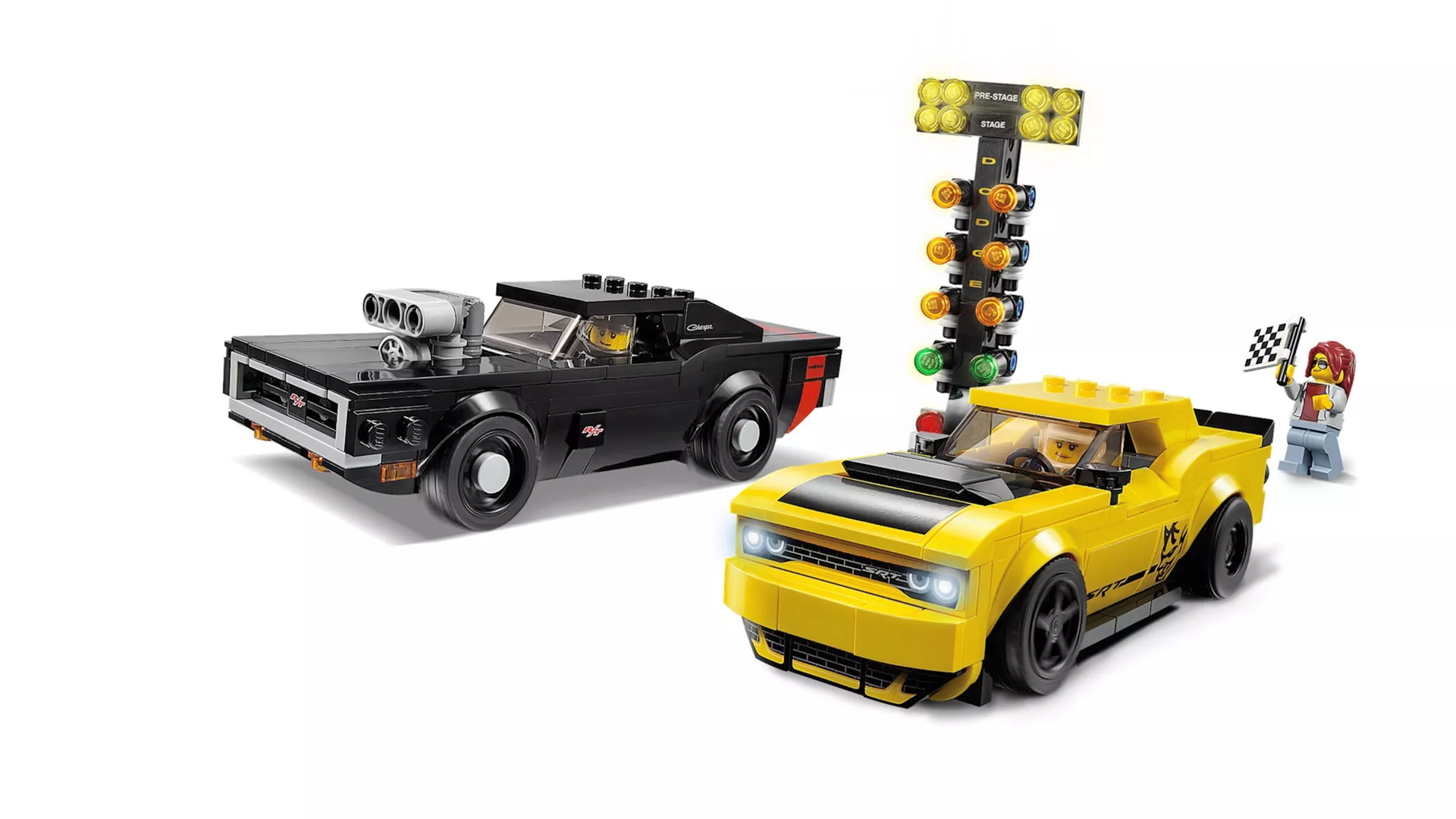 MB-75893 2018 Dodge Challenger SRT Demon and 1970 Dodge Charger 3D print model