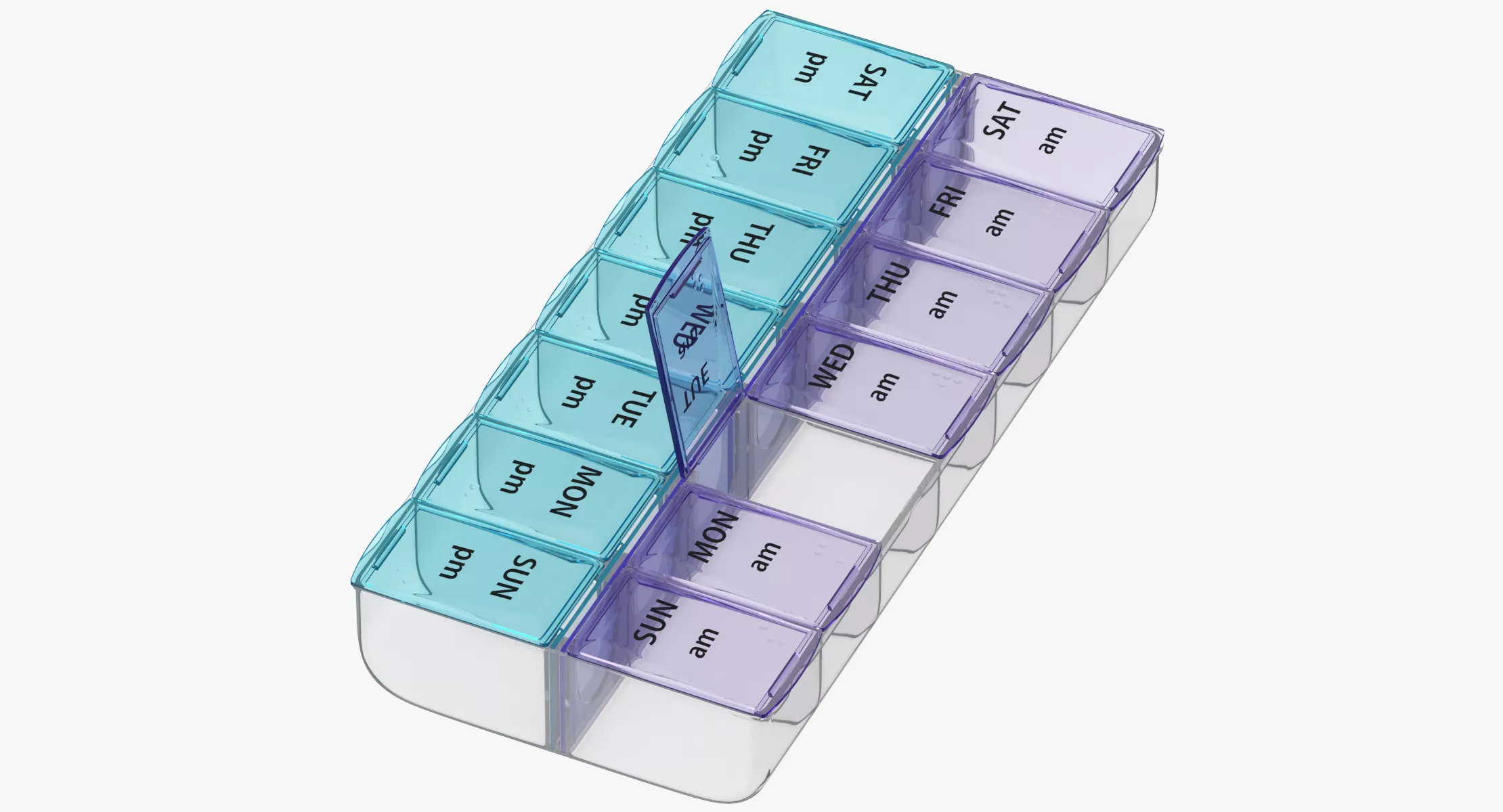 Weekly Pill Organizer Empty 3D model