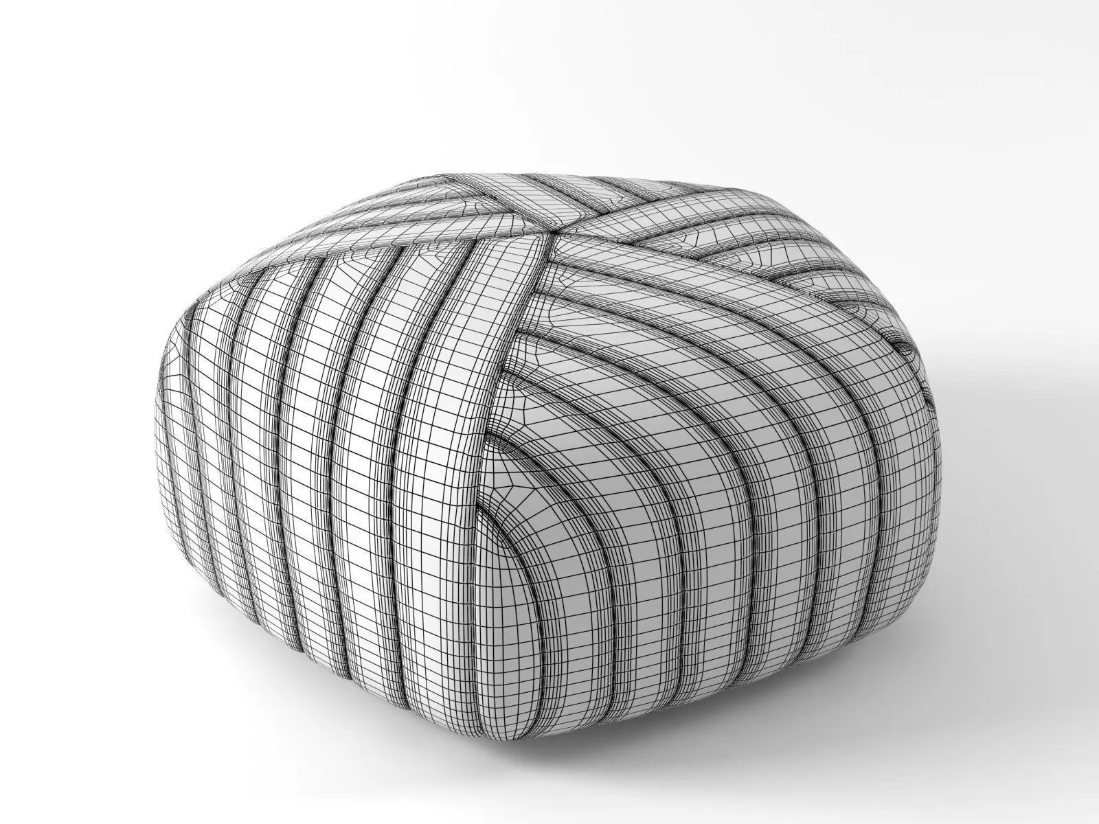 Five Pouf 3D model_4