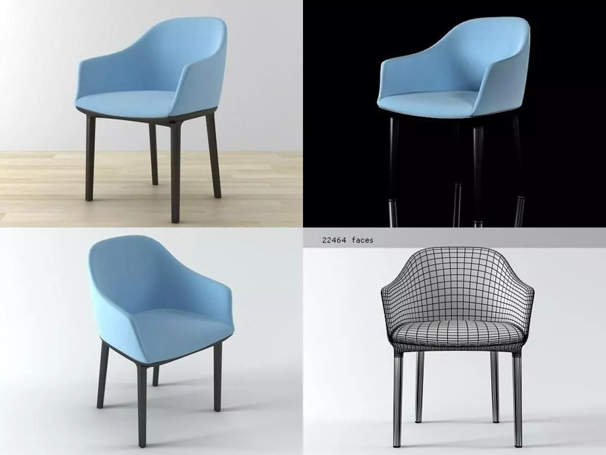Softshell Chair 3D model_3
