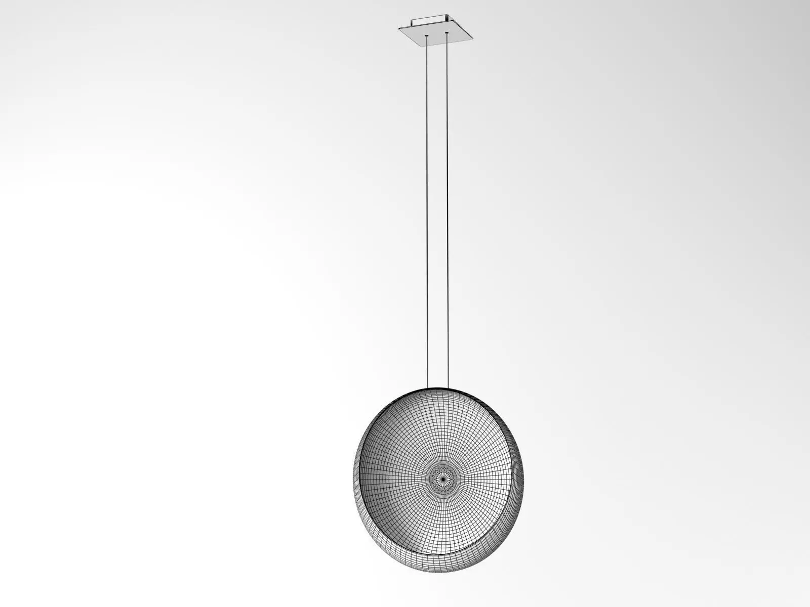 Cosmos pendant light with oval shape hanging from ceiling 3D model_13