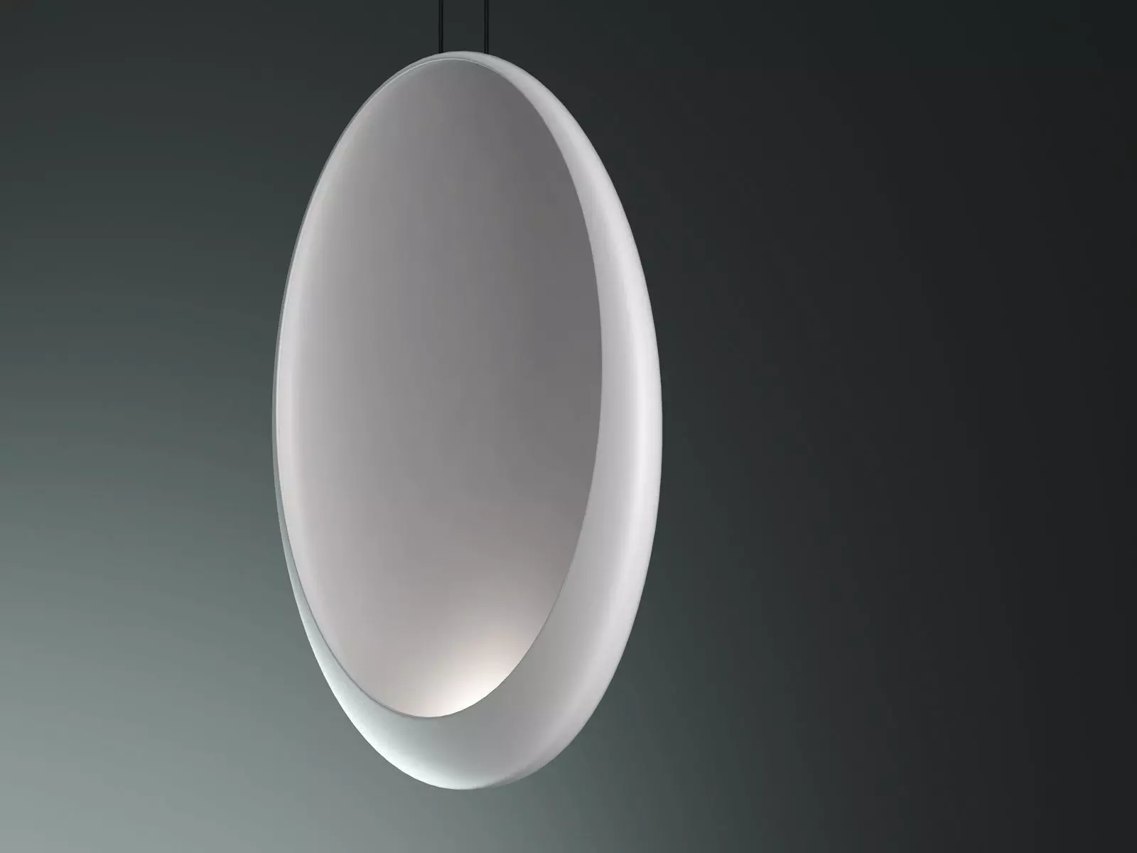 Cosmos pendant light with oval shape hanging from ceiling 3D model_7