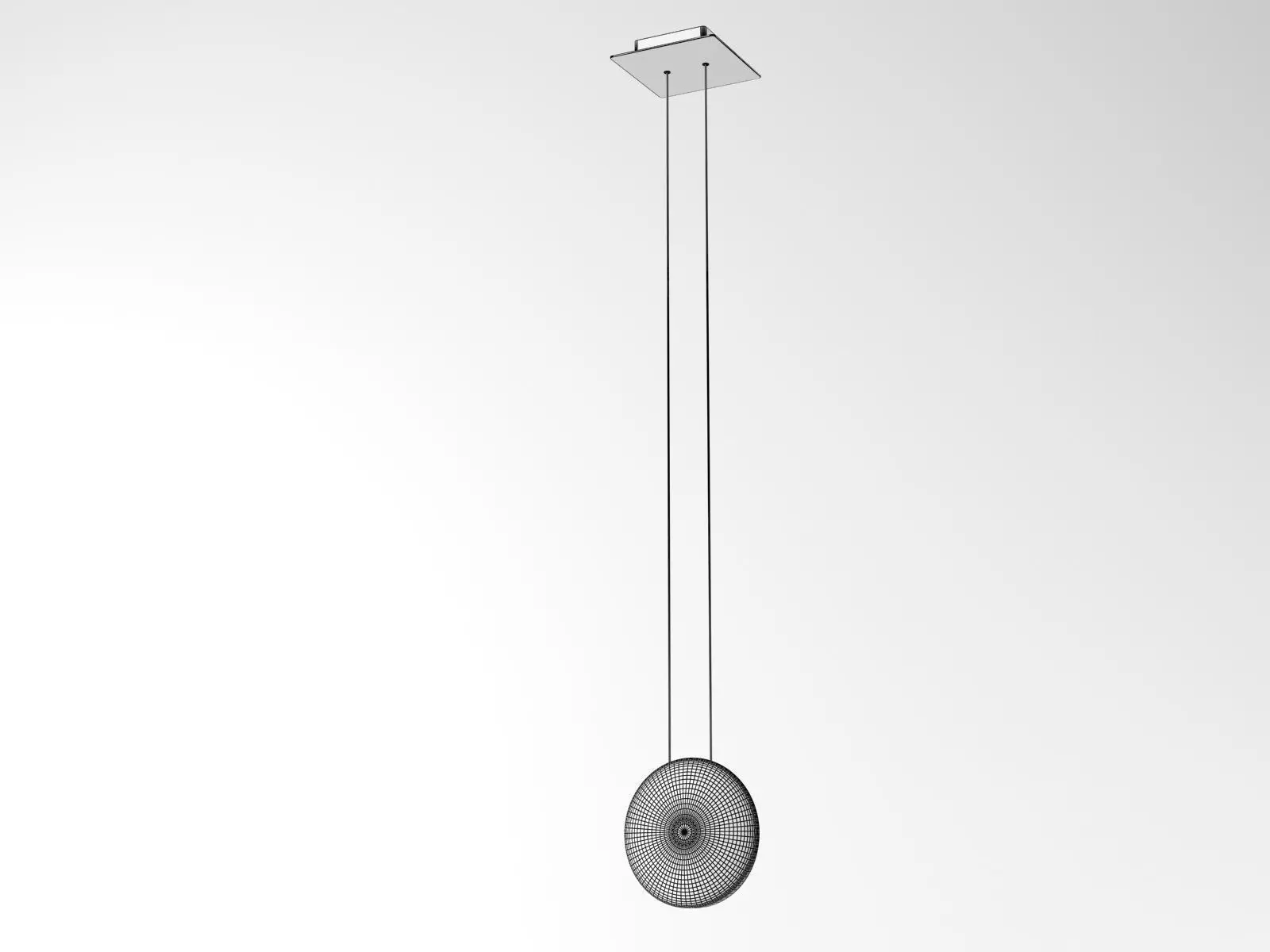 Cosmos pendant light with oval shape hanging from ceiling 3D model_11