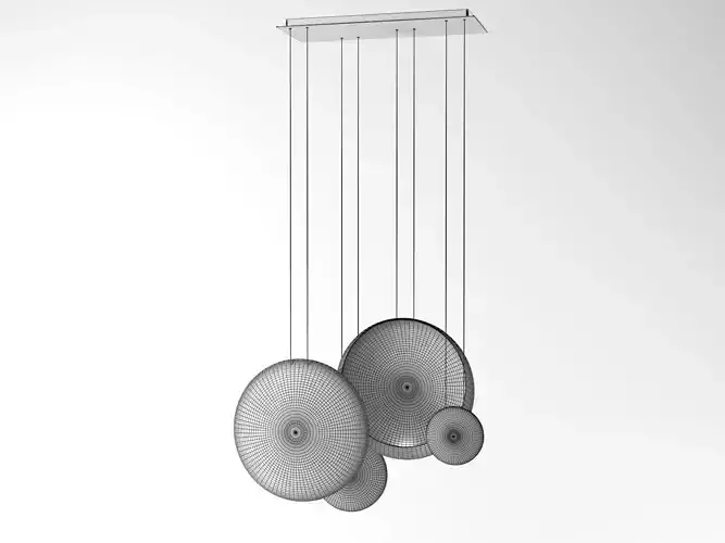 Cosmos pendant light with oval shape hanging from ceiling