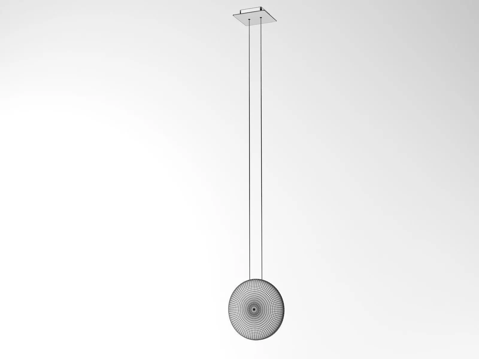 Cosmos pendant light with oval shape hanging from ceiling 3D model_12