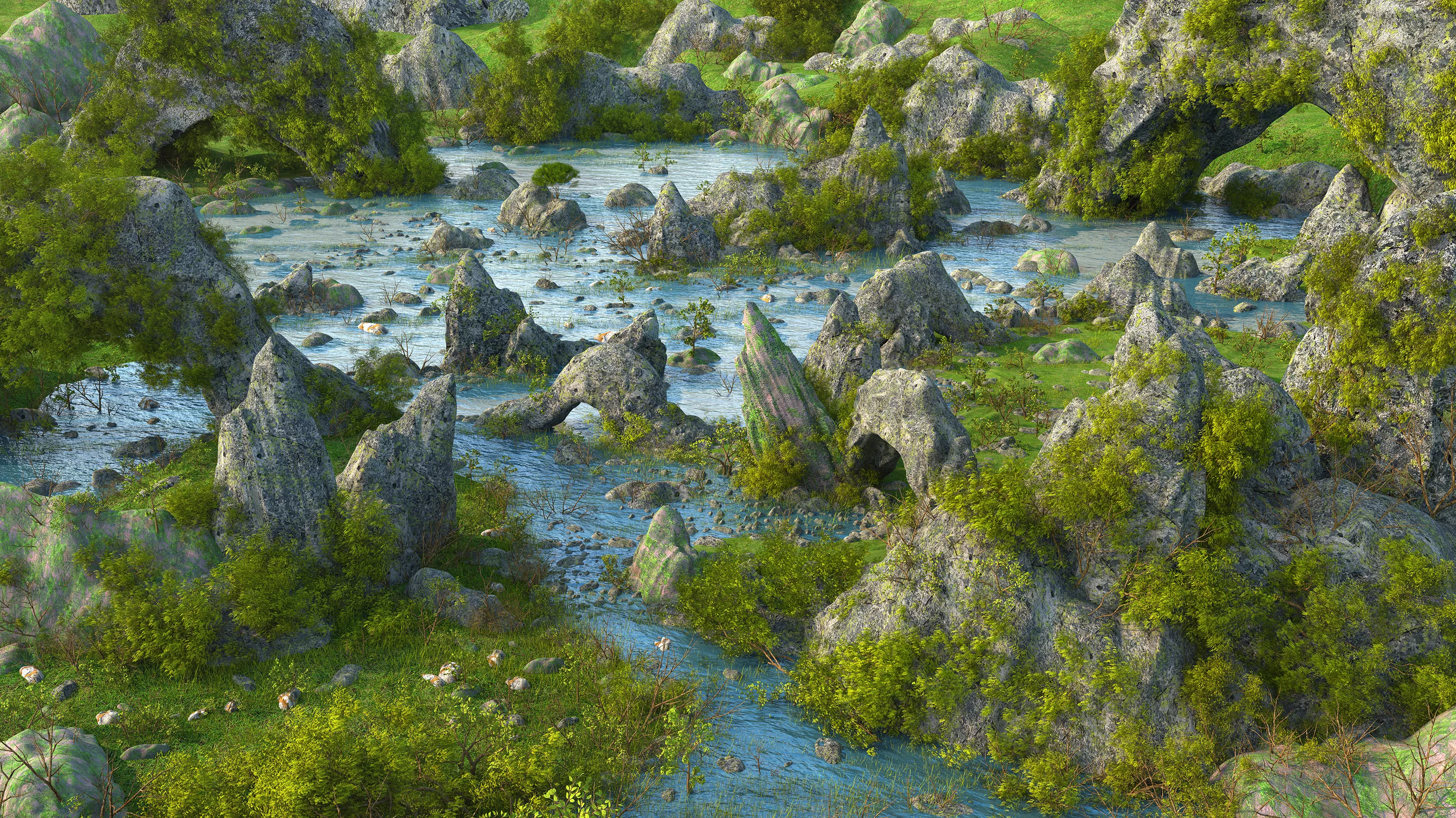 Fantasy Lake 3D model