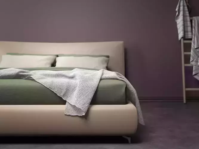 Suite modern bed frame leather