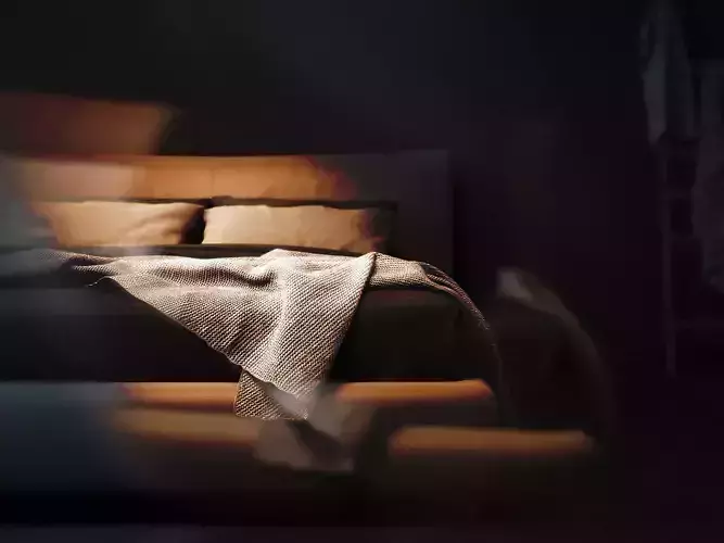 Suite modern bed frame leather