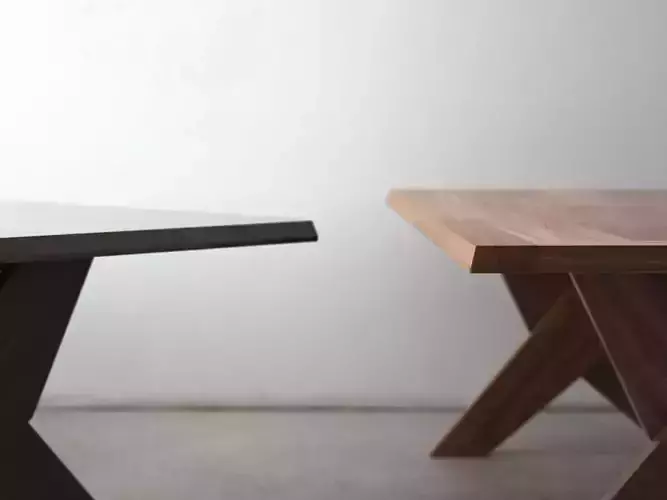 Plato taiwan teak dining table 3D model