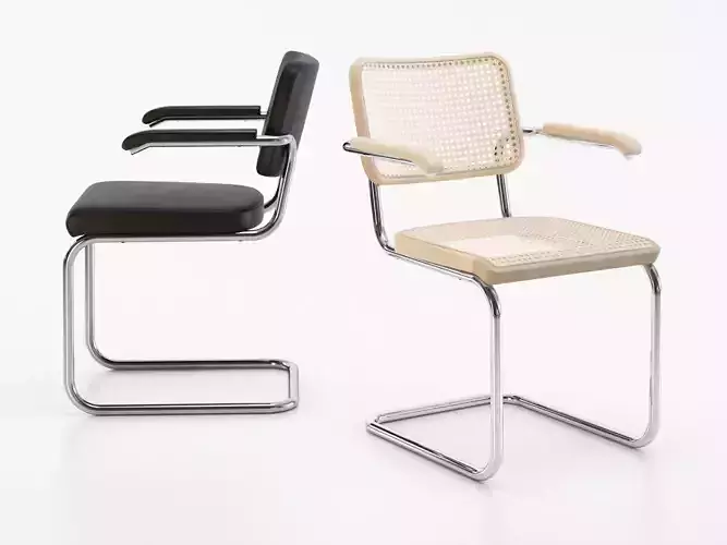 S 64 chair with chrome frame and fabric