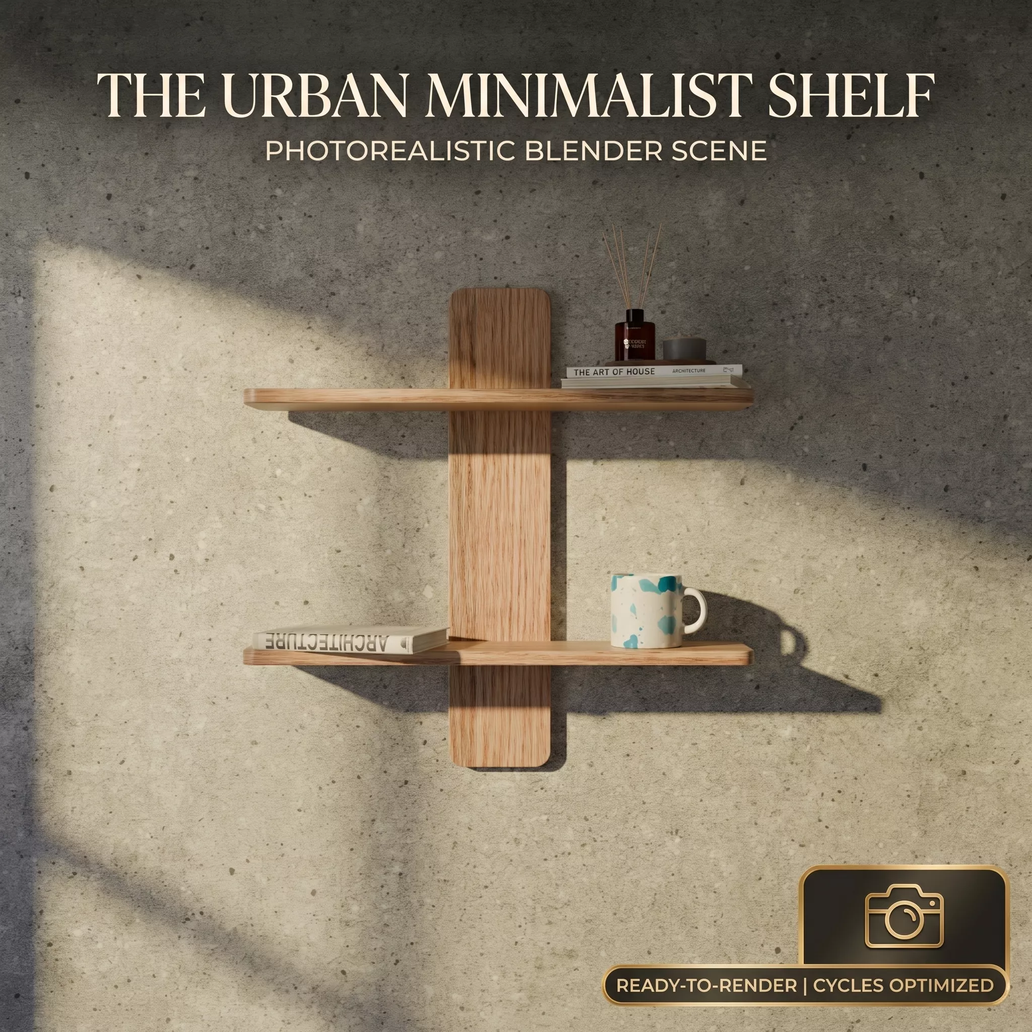 The Urban Minimalist Shelf Photorealistic Free 3D model