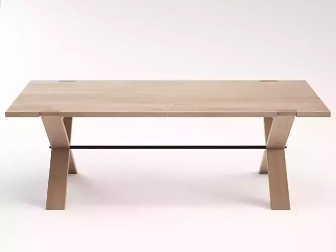 Oxymore wooden dining table with cross legs