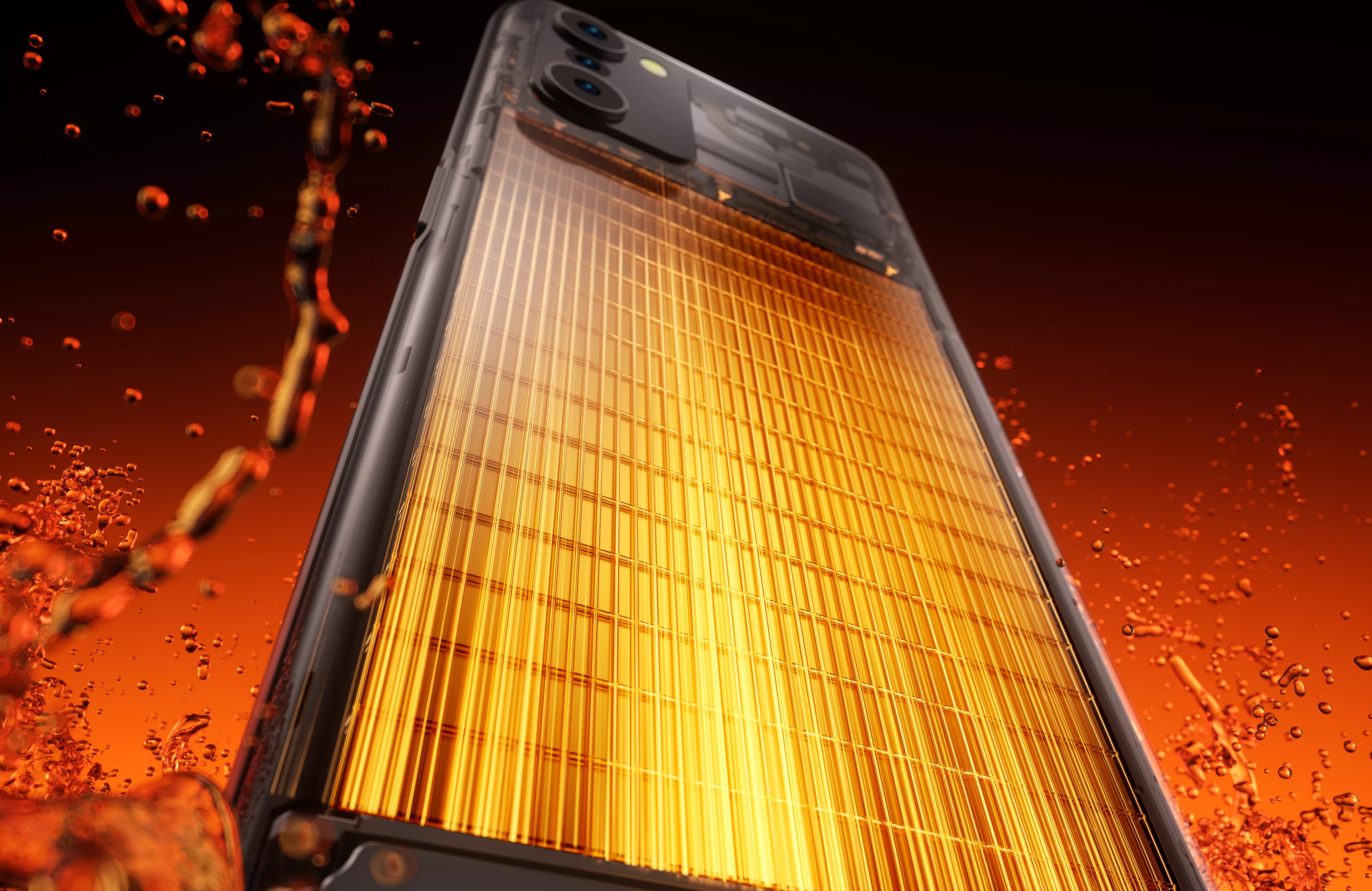 Smartphone Vapor Chamber Cooling System Glowing Grid Realflow 3D model