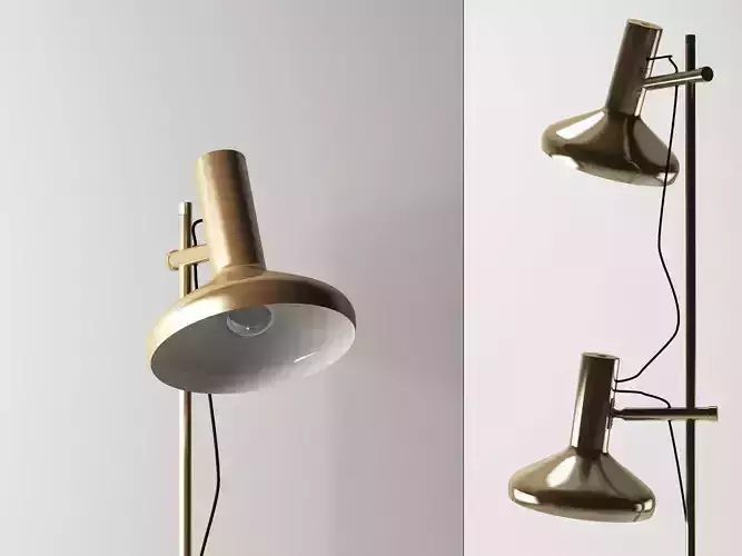 Duo floor lamp with two lamps