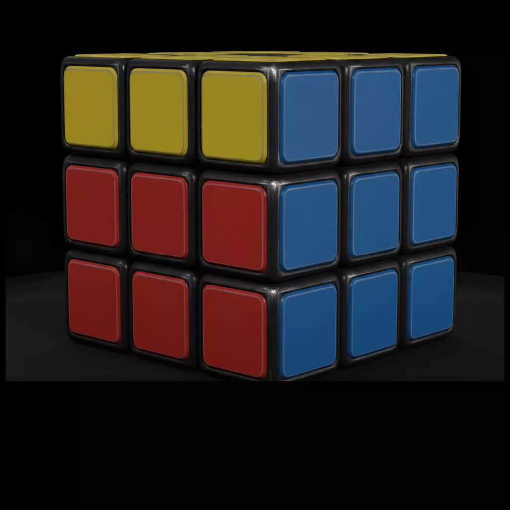Generic 3x3 Puzzle Cube Toy Smooth Tile Variant 3D print model