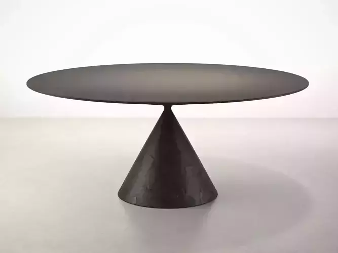 Clay table with base and circular top 3D model Clay table with base and circular top 3D model