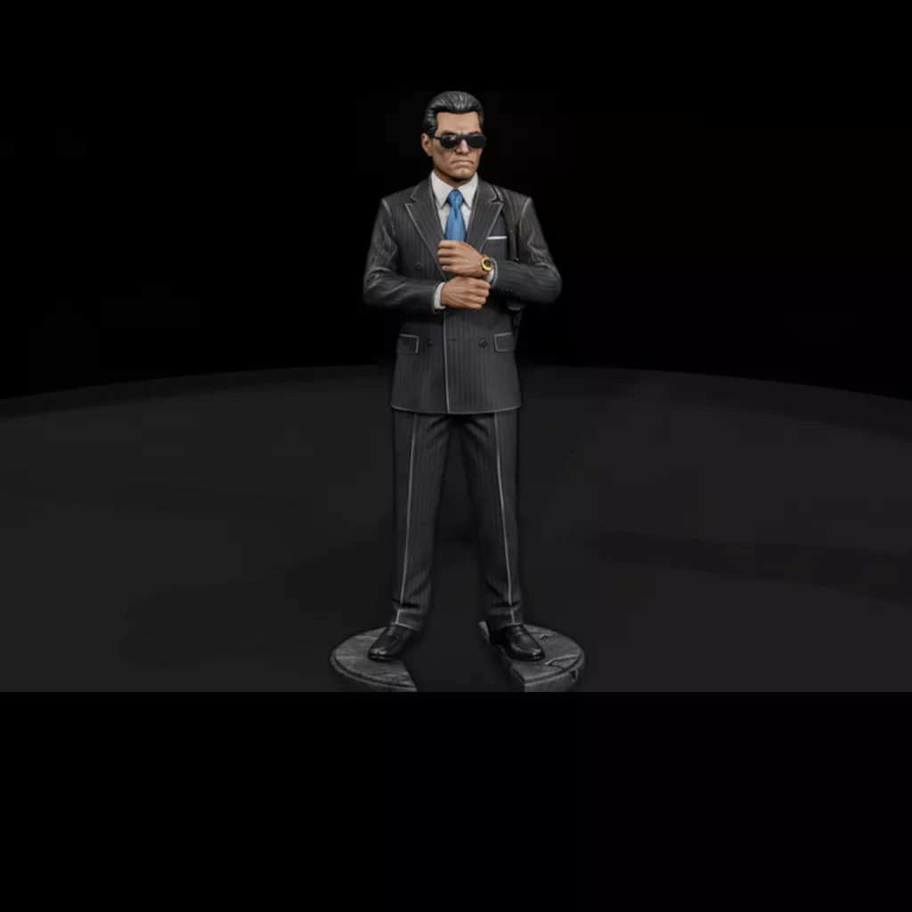 1990s Yakuza Lieutenant Standing Figure 3D print model