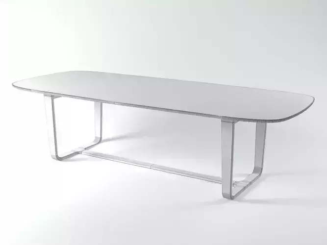 Medley dining table with wooden legs