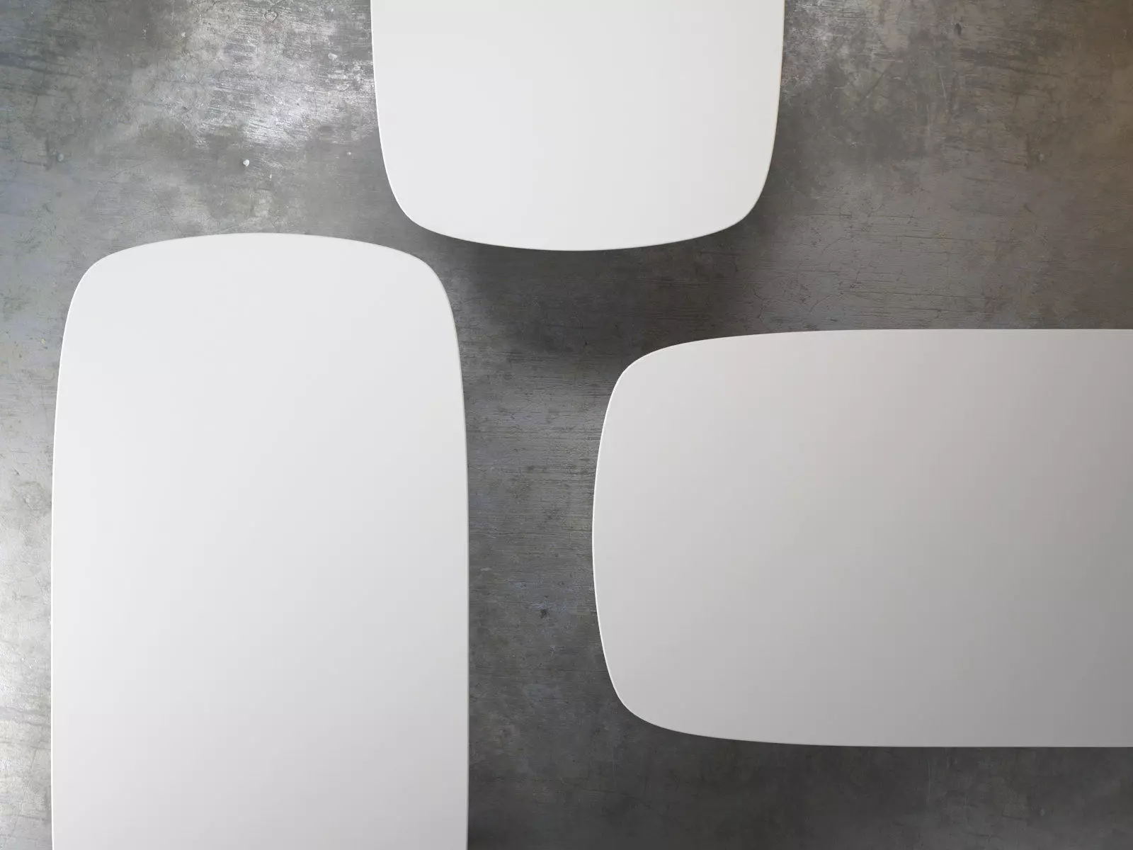 Medley dining table with wooden legs 3D model_1