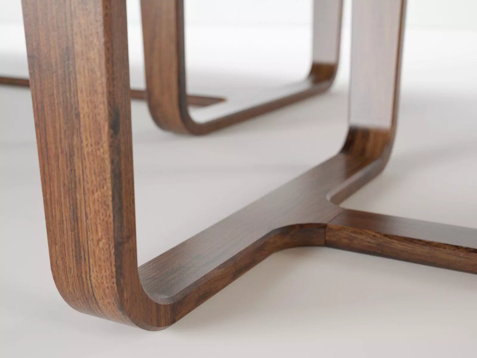 Medley dining table with wooden legs 3D model_4