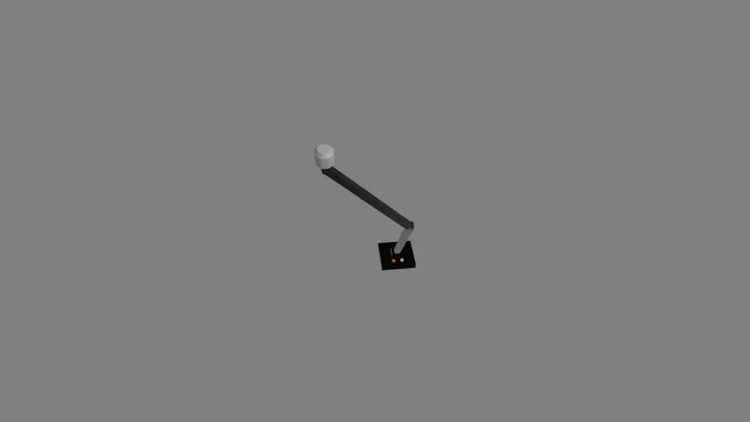 Stylized Low Poly Studio Boom Arm Microphone Streamer Setup Prop