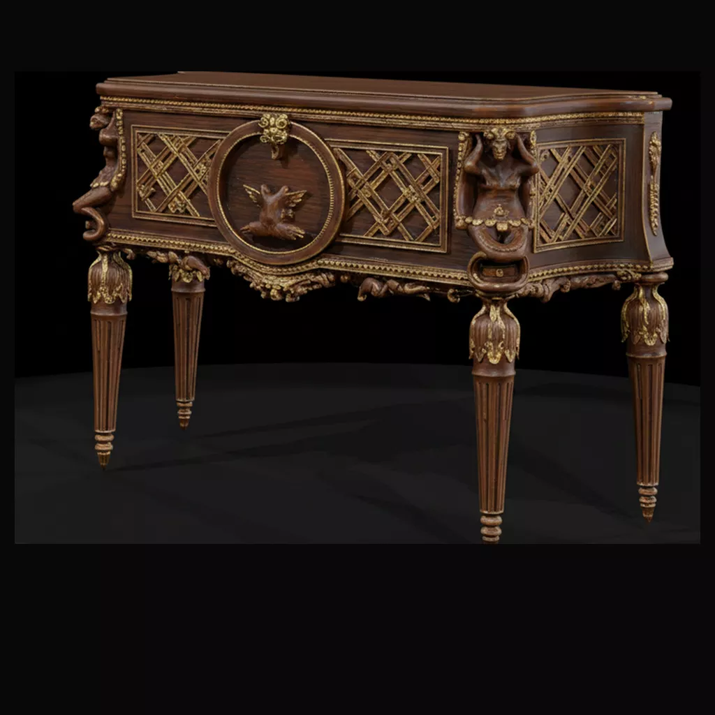 Ornate Neoclassical Console Table 3D print model