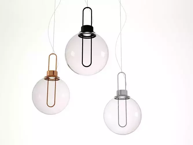 Orb three pendant lights hanging from ceiling