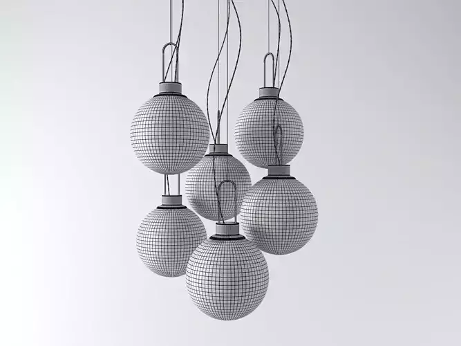 Orb three pendant lights hanging from ceiling