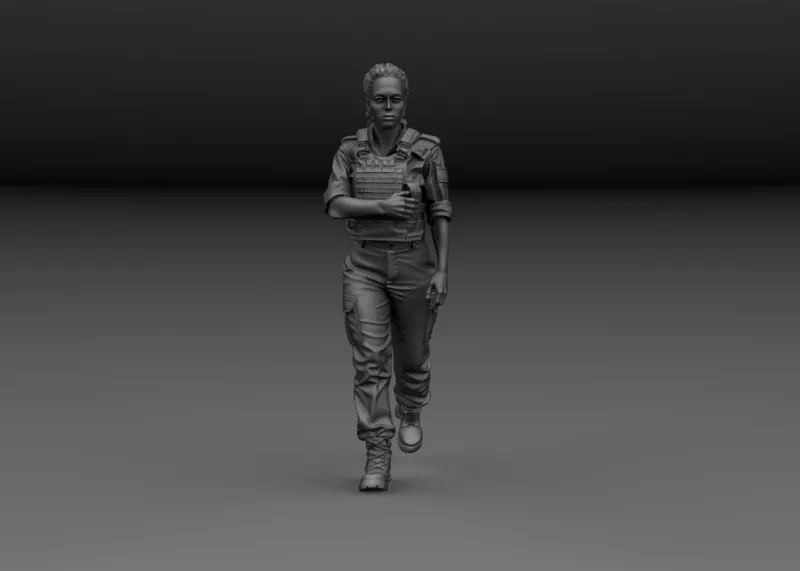 Israeli Female IDF Soldier v1 3D print model