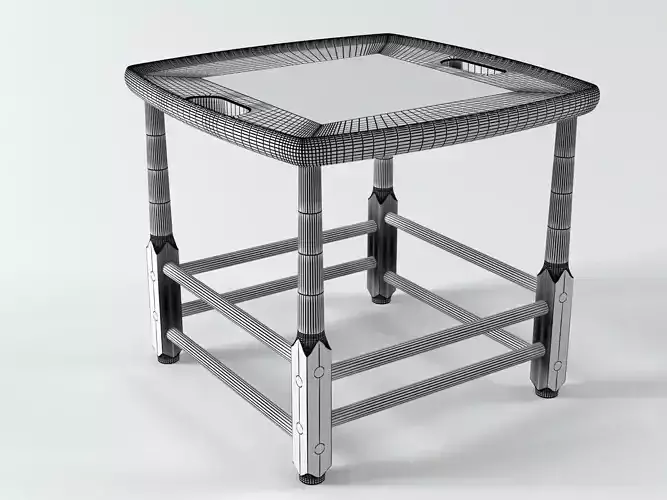 Magrini stool with wooden seat