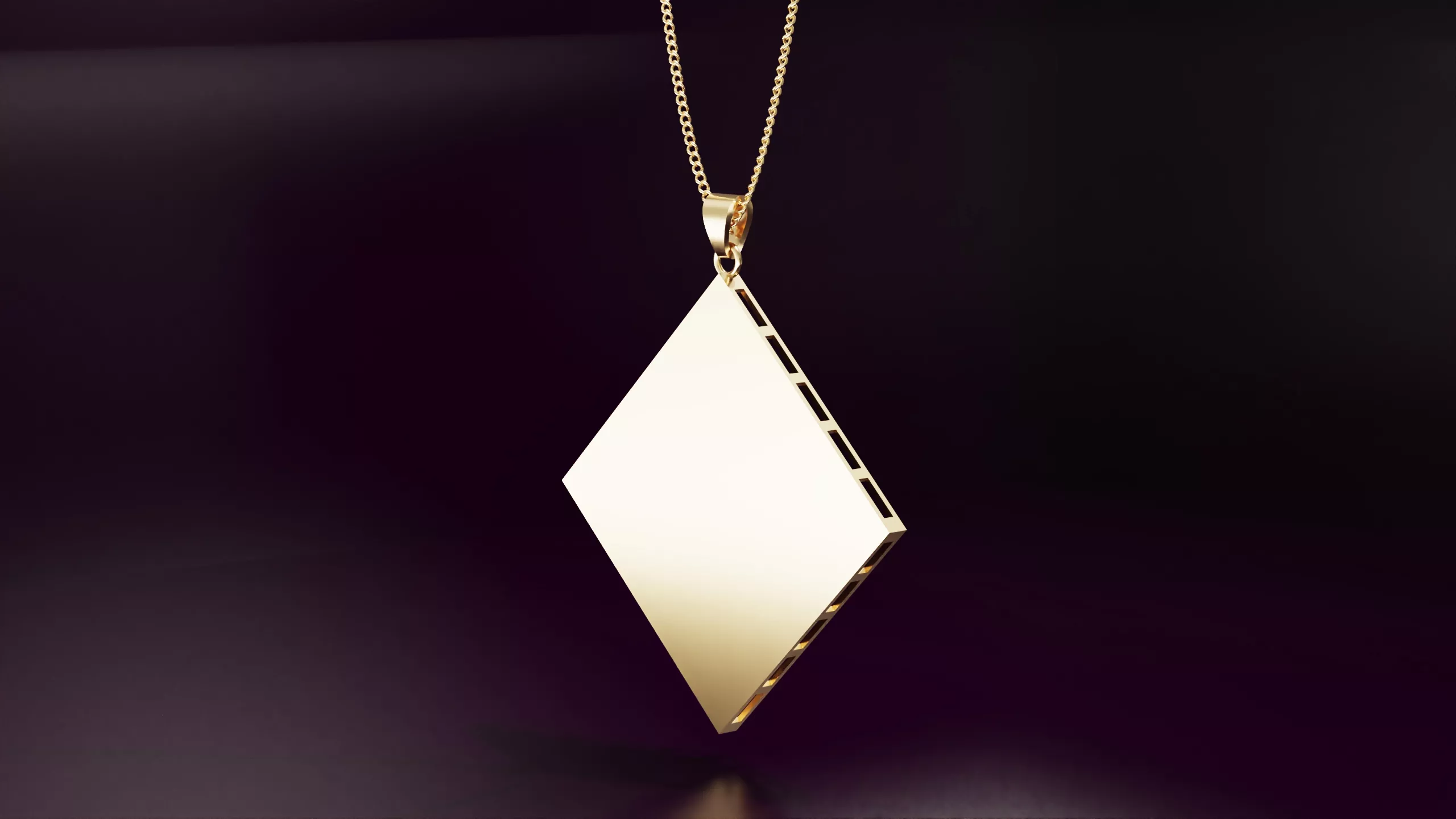 Rhombus pendant 40mm Free 3D print model