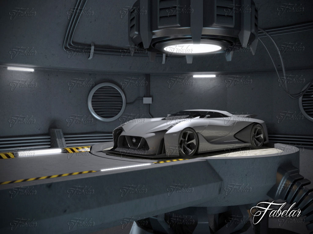 Nissan 2020 garage 3D model_1