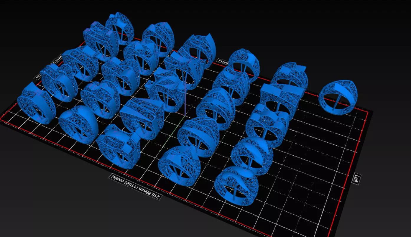 Abstract Openwork Ring Collection 25 Designs 3D print model