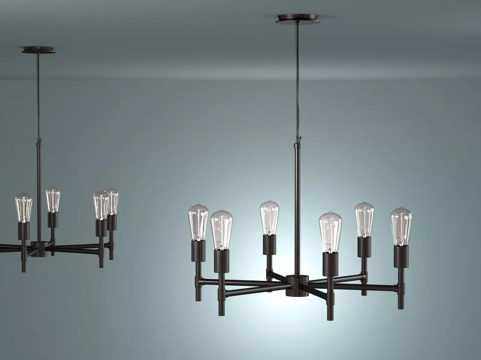 Industrial Chandelier 3D model_1