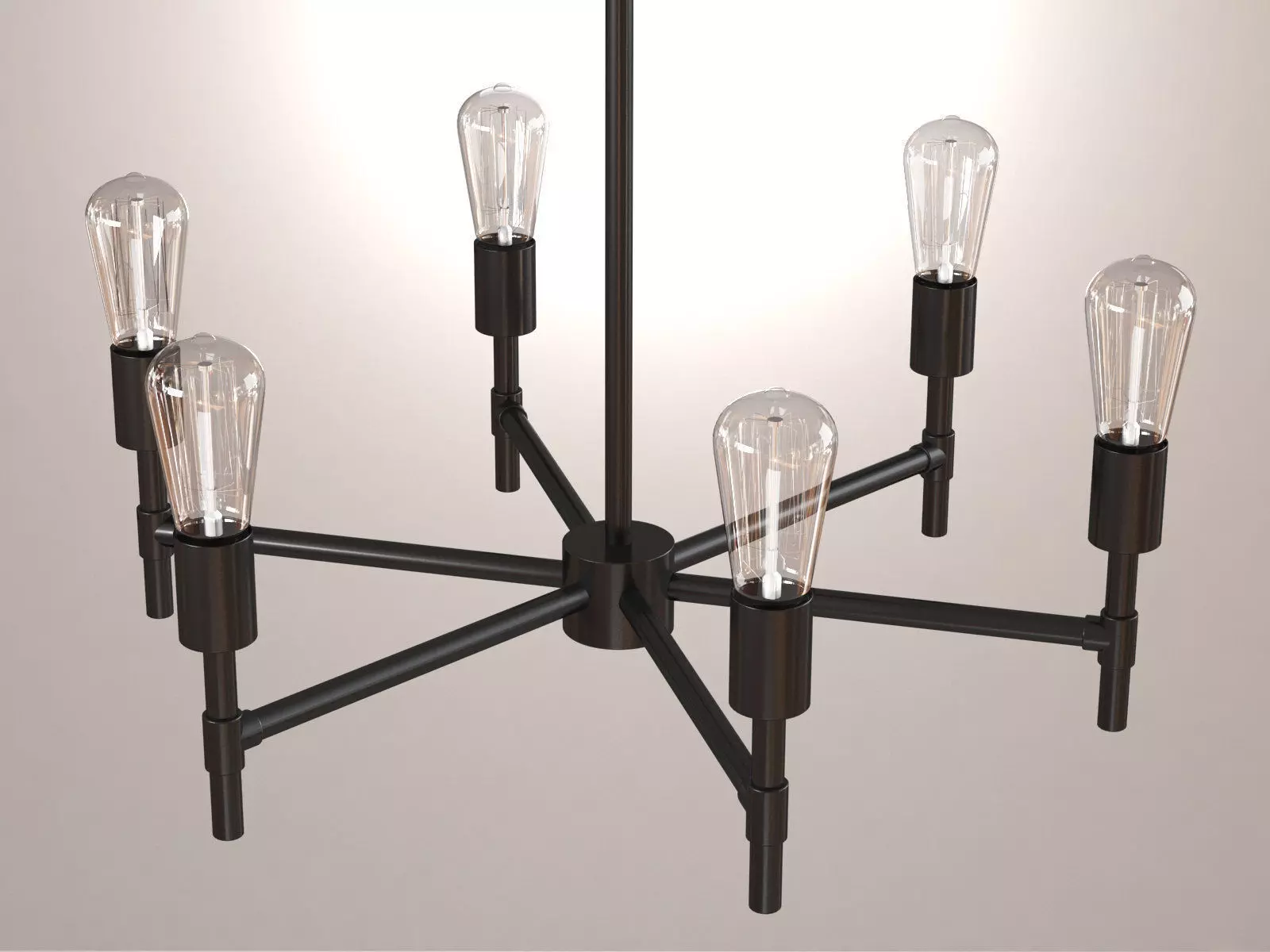 Industrial Chandelier 3D model_3