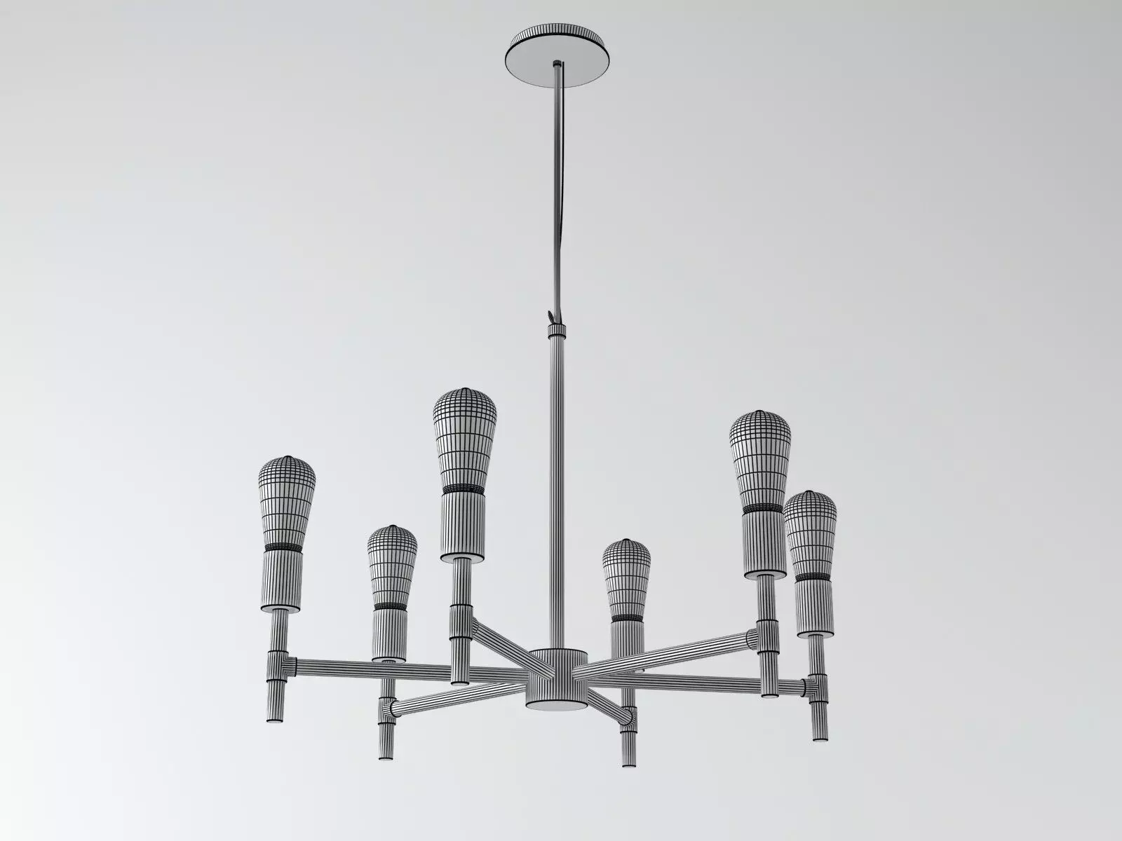 Industrial Chandelier 3D model_5