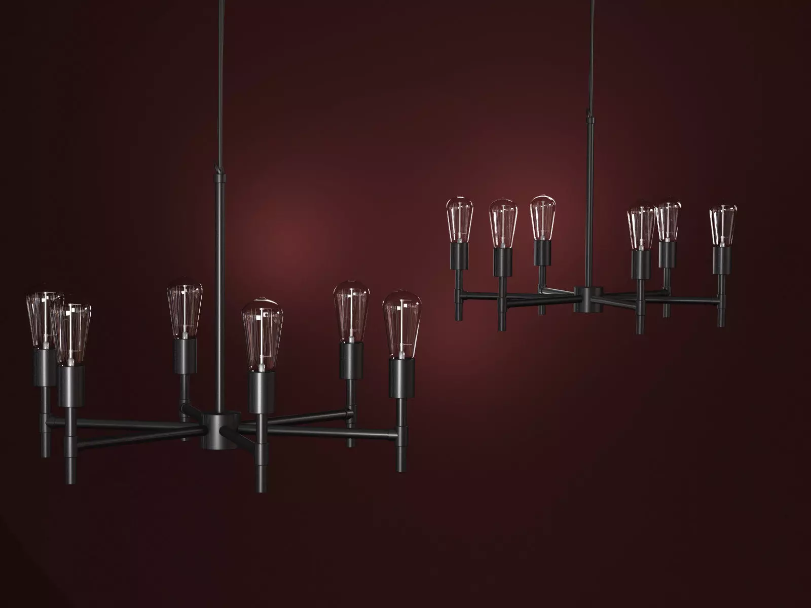 Industrial Chandelier 3D model_4