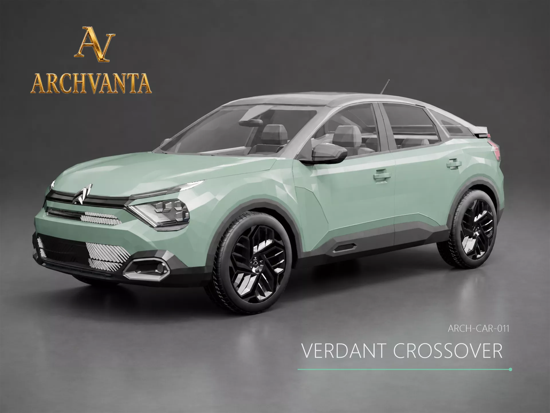 Verdant Crossover SUV - High Detail 3D Model 3D model
